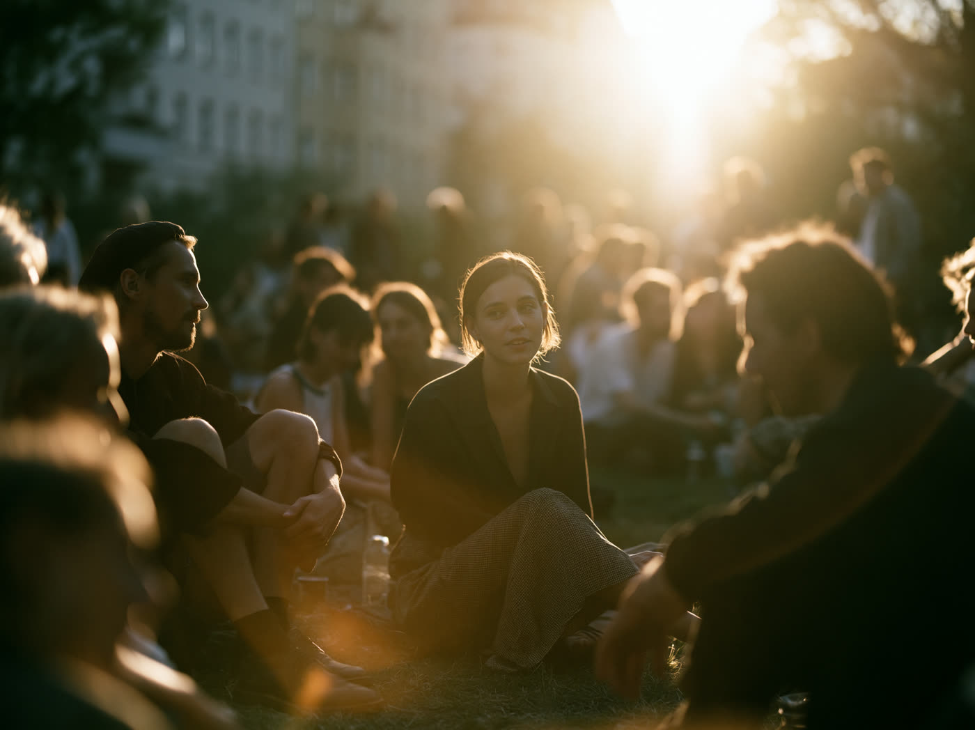 Nachbarschaftstreffen im Grünen in einem Berliner Kiez